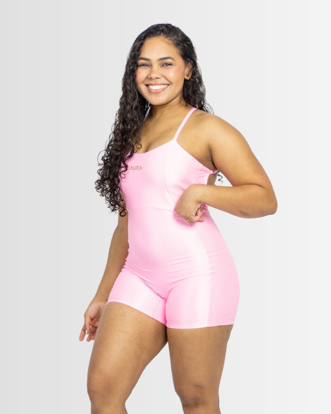 Macaquinho Gleam Rosa